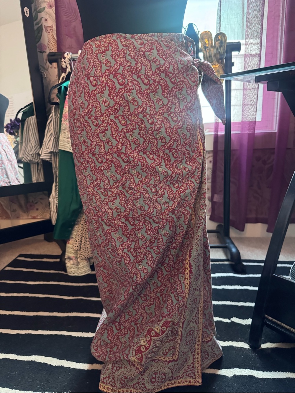 VTG Ralph Lauren Paisley Wrap Maxi Skirt